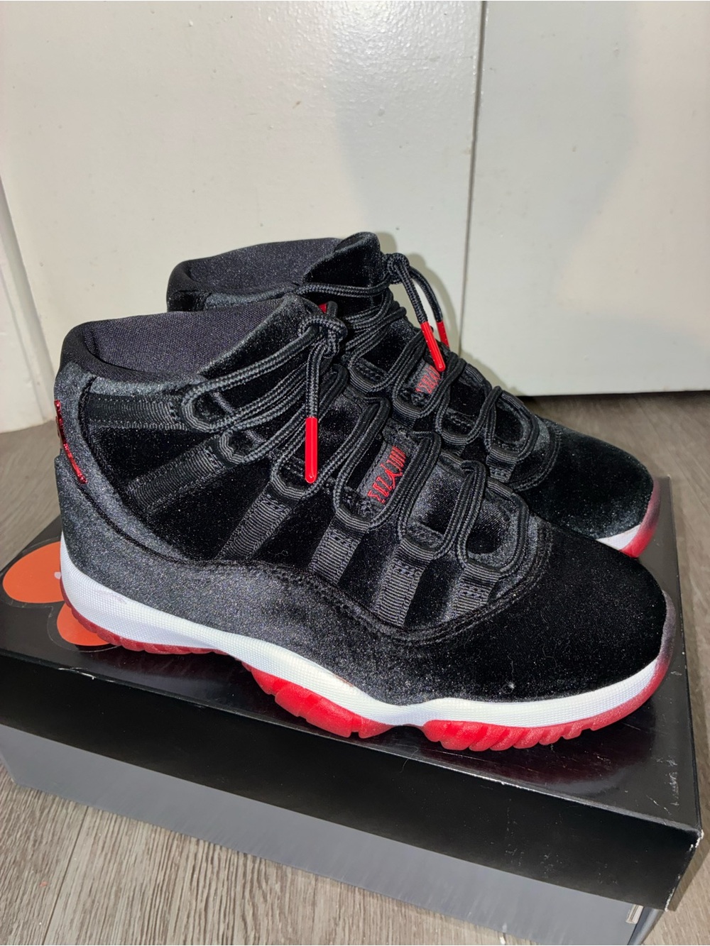 Jordan Black and Red High-Top Sneakers